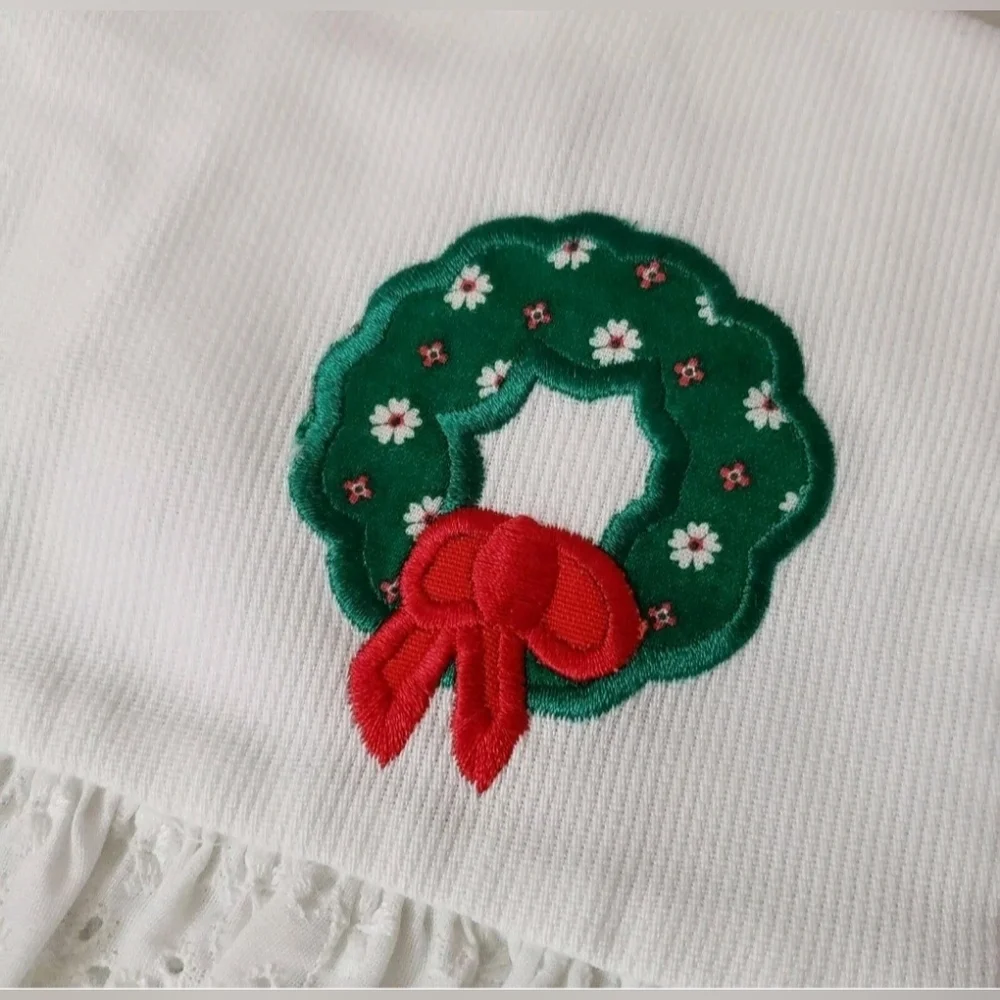 The Children's Hour By Jan Briggs Embroidered Reversible Holiday Dress Collar